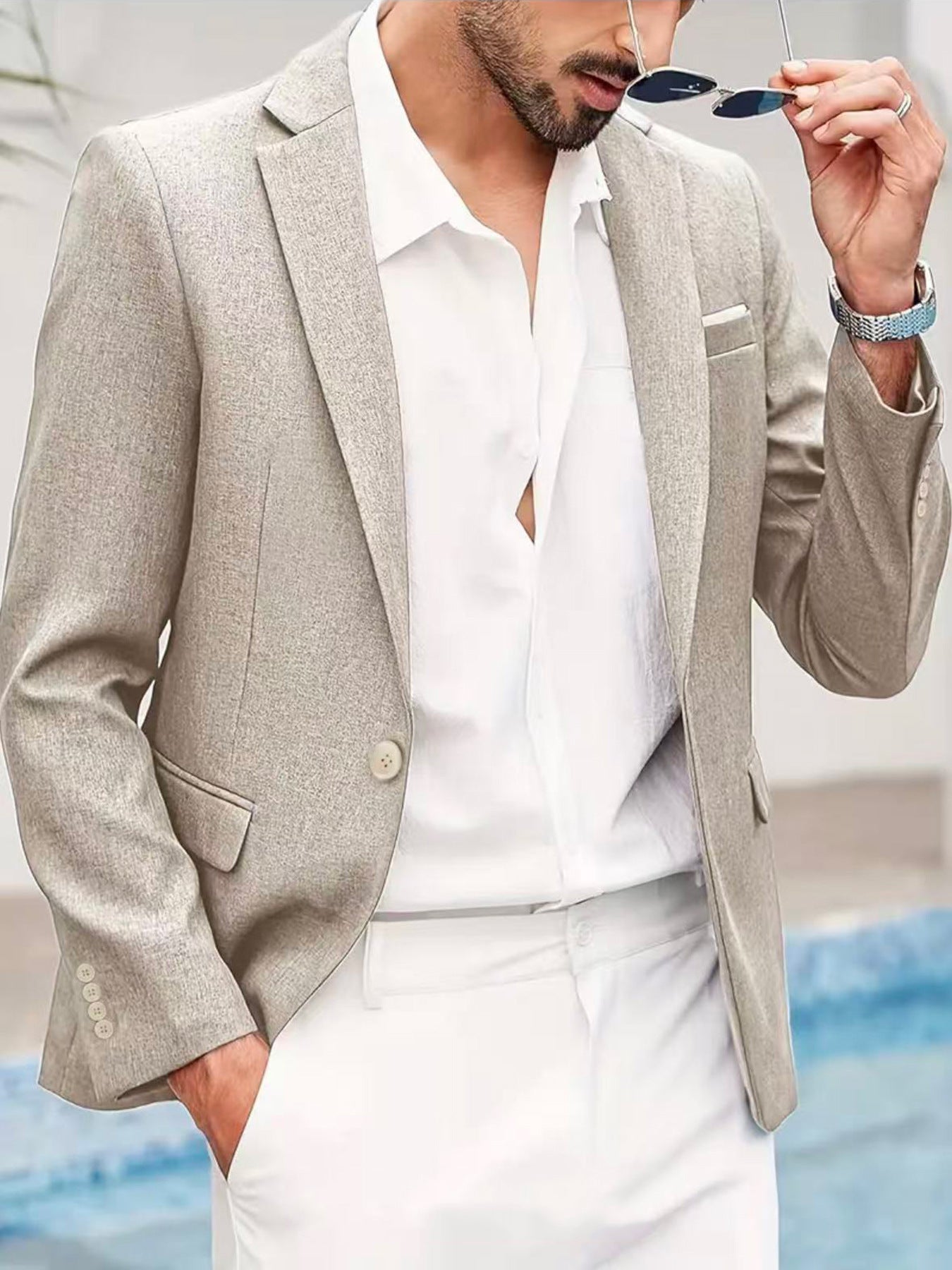 Italian-style Summer Mens Lightweight Casual Jacket