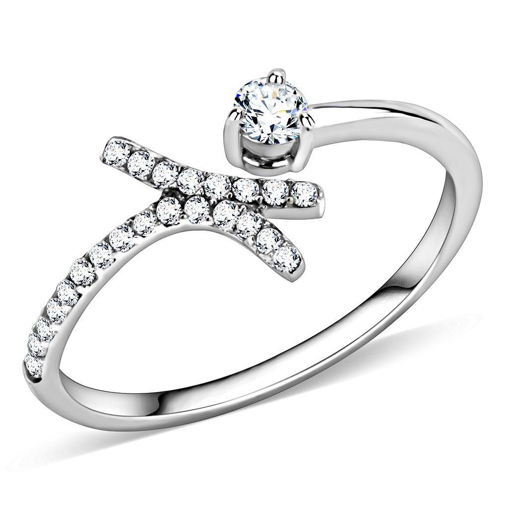 DA145 - High polished no plating Stainless Steel Ring with AAA Grade