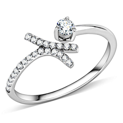DA145 - High polished no plating Stainless Steel Ring with AAA Grade