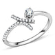 Polished Stainless Steel CZ Ring – Clear Crystal