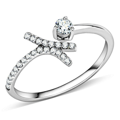DA145 - High polished no plating Stainless Steel Ring with AAA Grade
