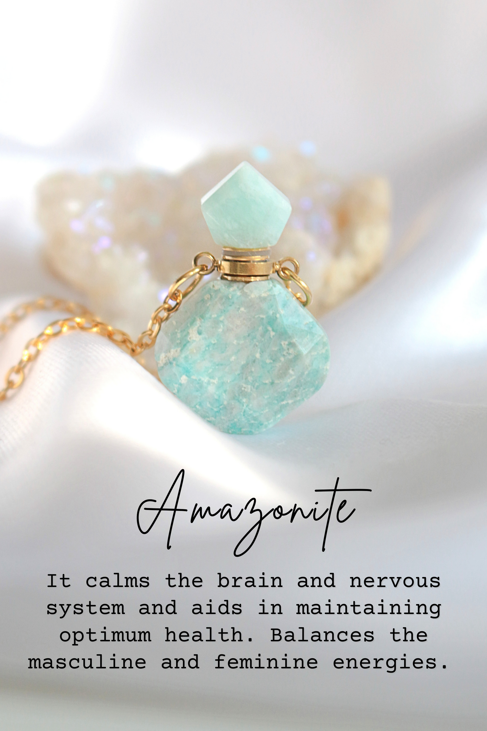 Luxury Mini Crystals Bottles 24 Karats Natural Crystals Necklaces