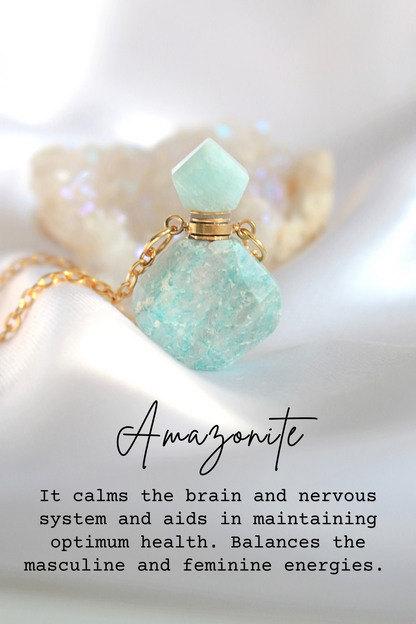 Luxury Mini Crystals Bottles 24 Karats Natural Crystals Necklaces