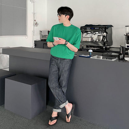 Summer Straight-fit Casual Jeans For Men