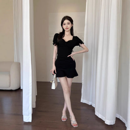 Sexy V-Neck White Casual Dress